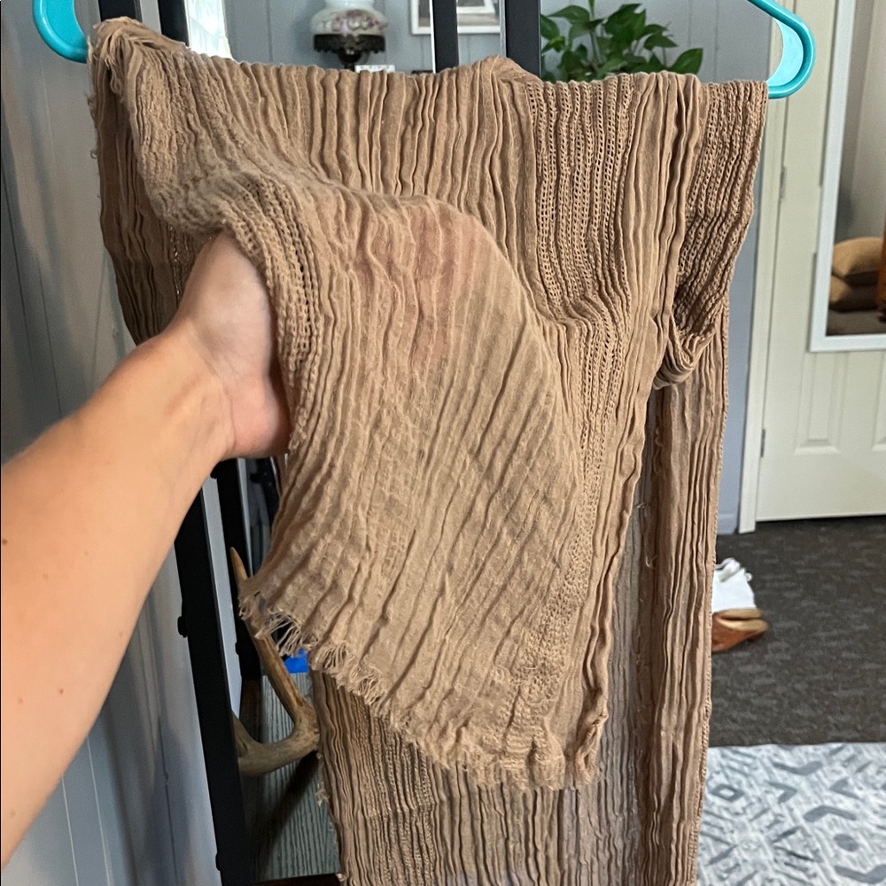 Brown scarf muslin